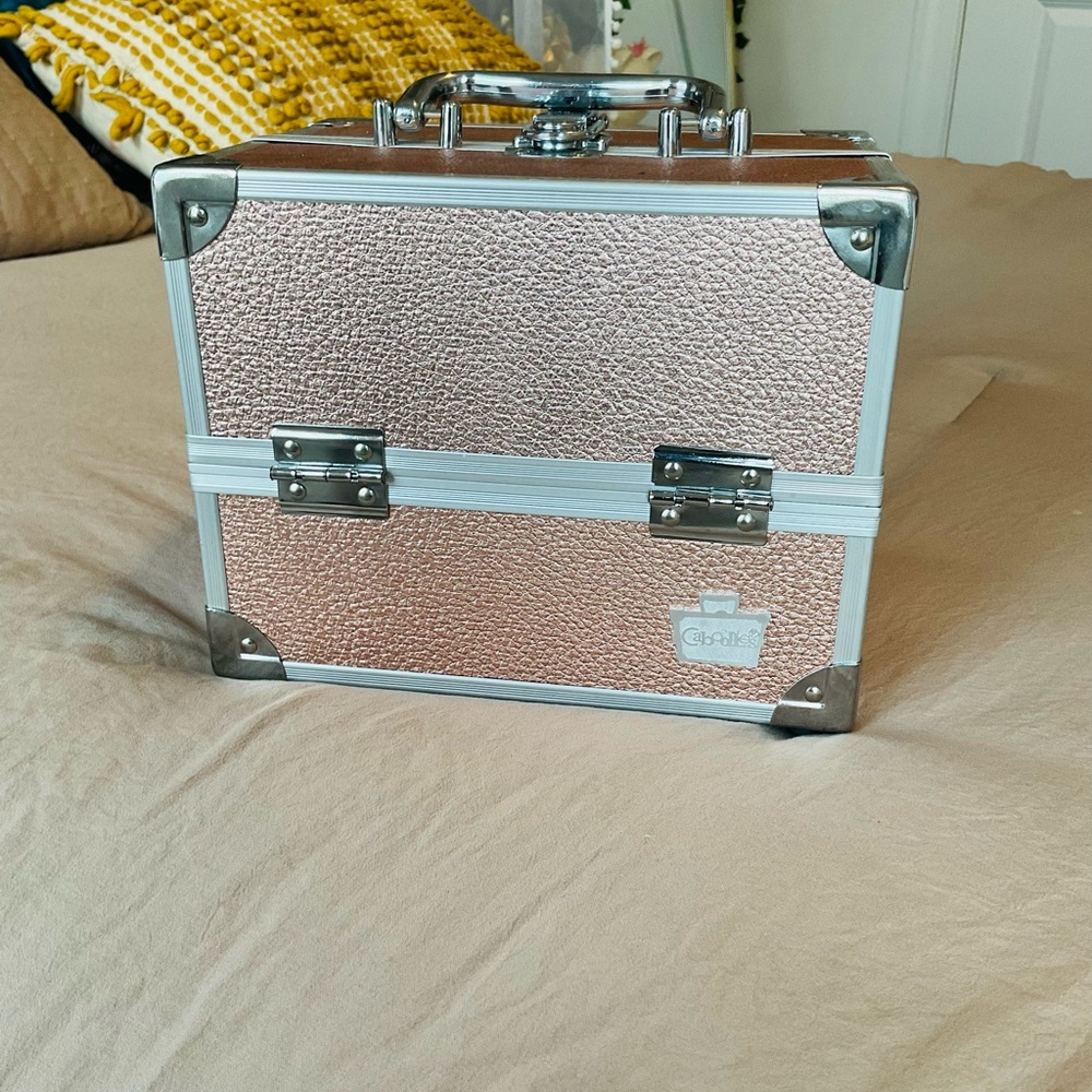 Caboodles Gold and Silver Makeup Organizer with Sturdy Design